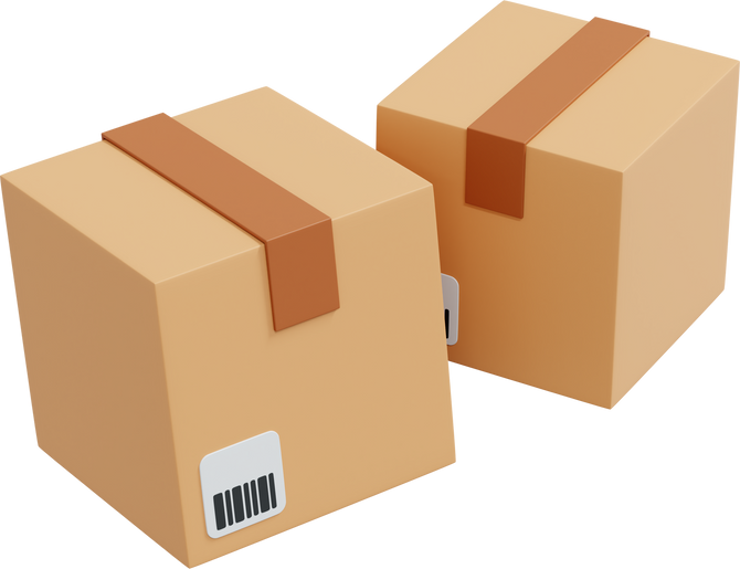 3D Cardboard Box or Delivery Package